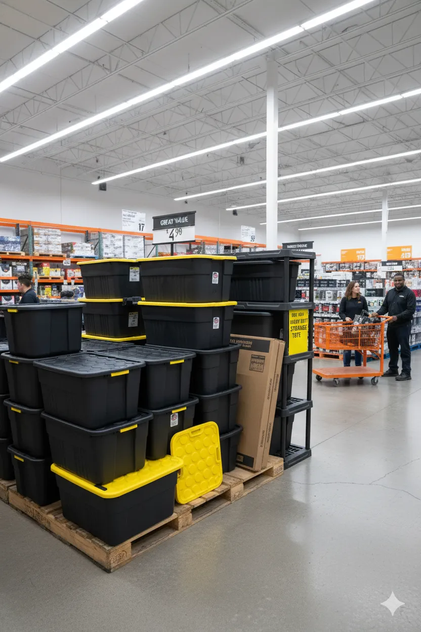 Retail store display with USSM storage products